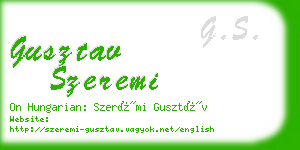 gusztav szeremi business card